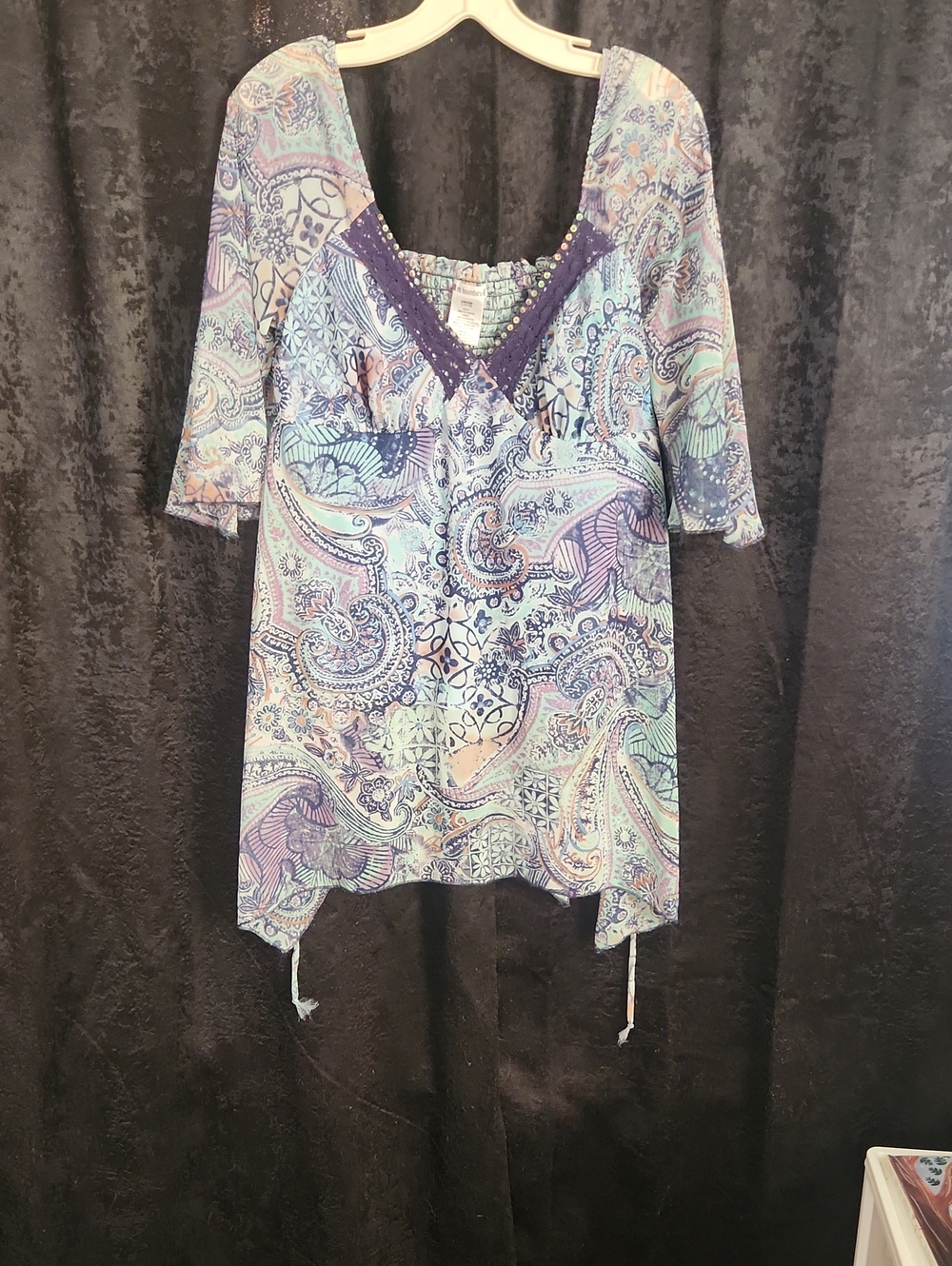 Paisley Print Tunic Top